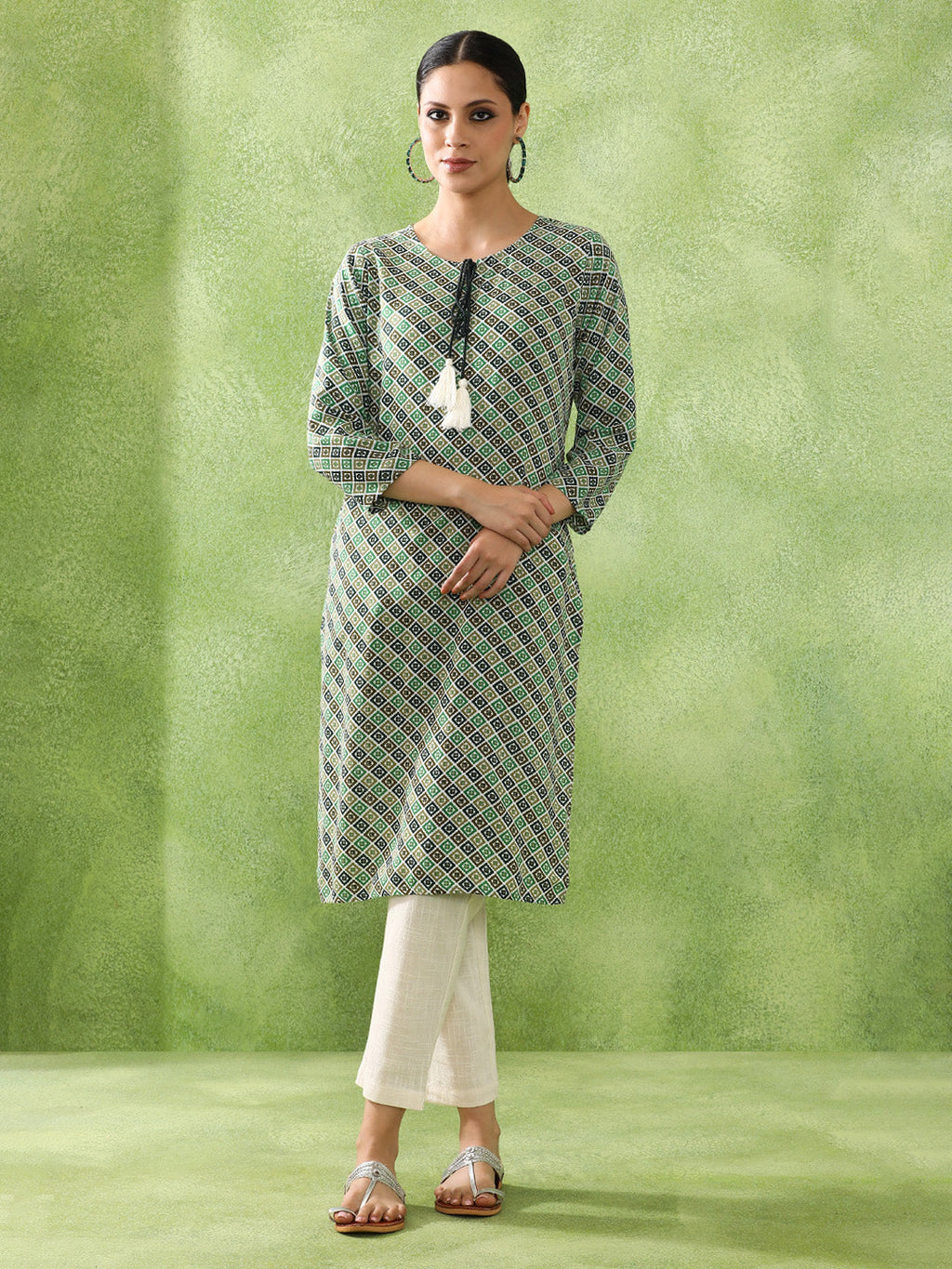 Floral Printed and Straight Kurta set