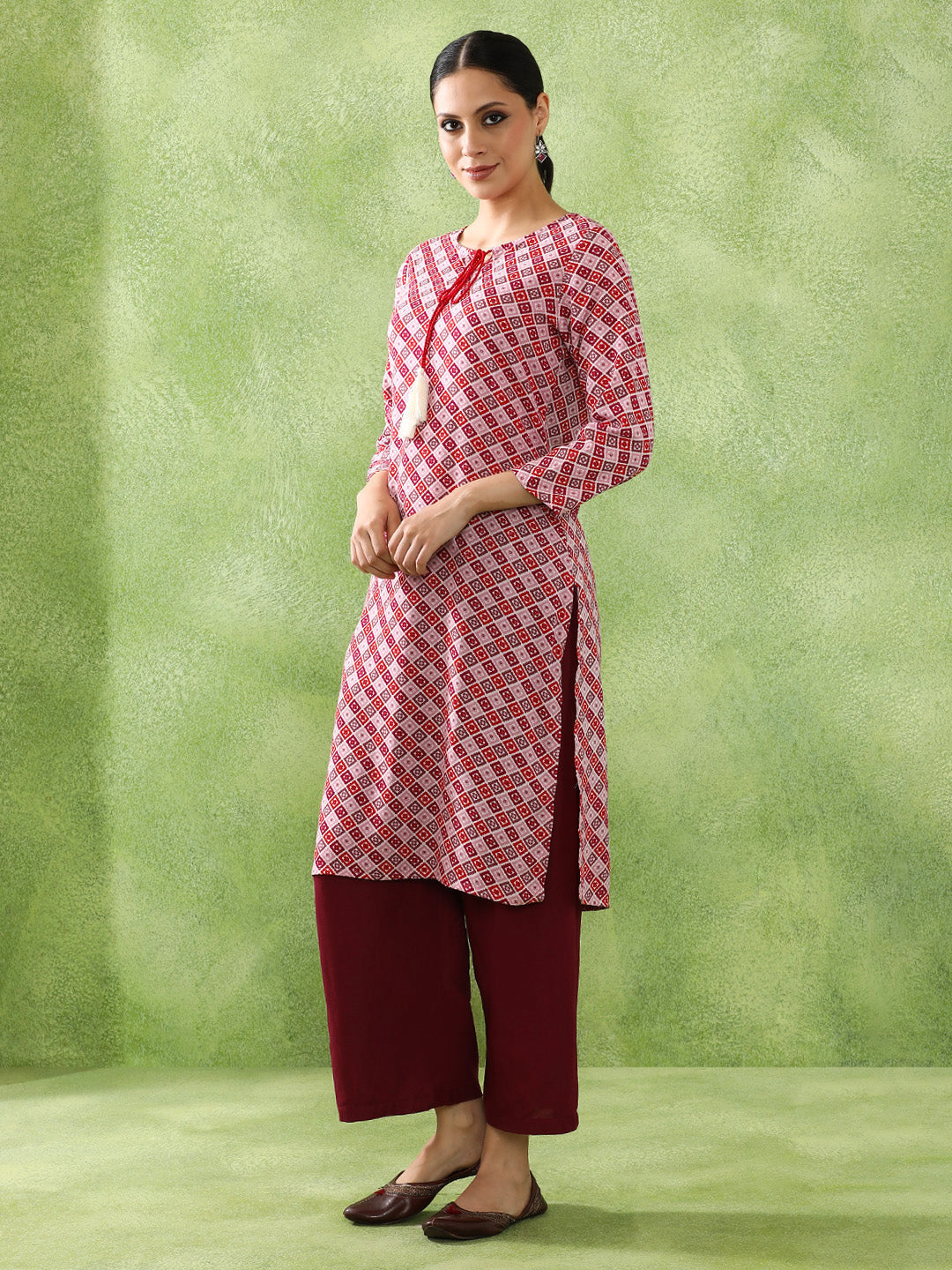 Floral Printed and Straight Kurta set