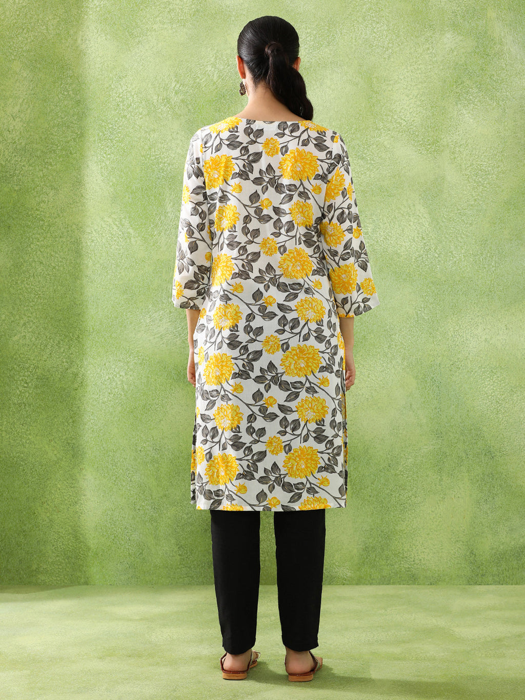 Floral Printed  and Straight Kurta set