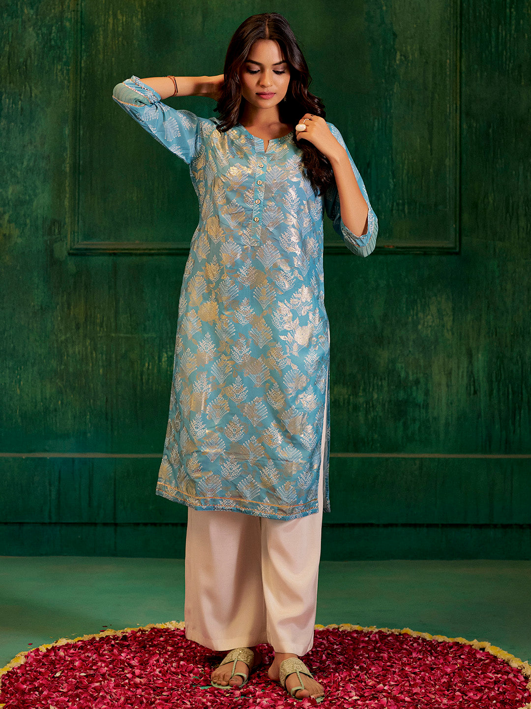 Bandhej Printed Modal Muslin Kurta