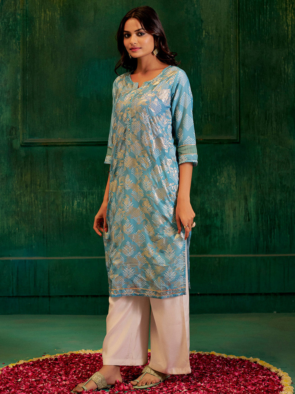 Bandhej Printed Modal Muslin Kurta