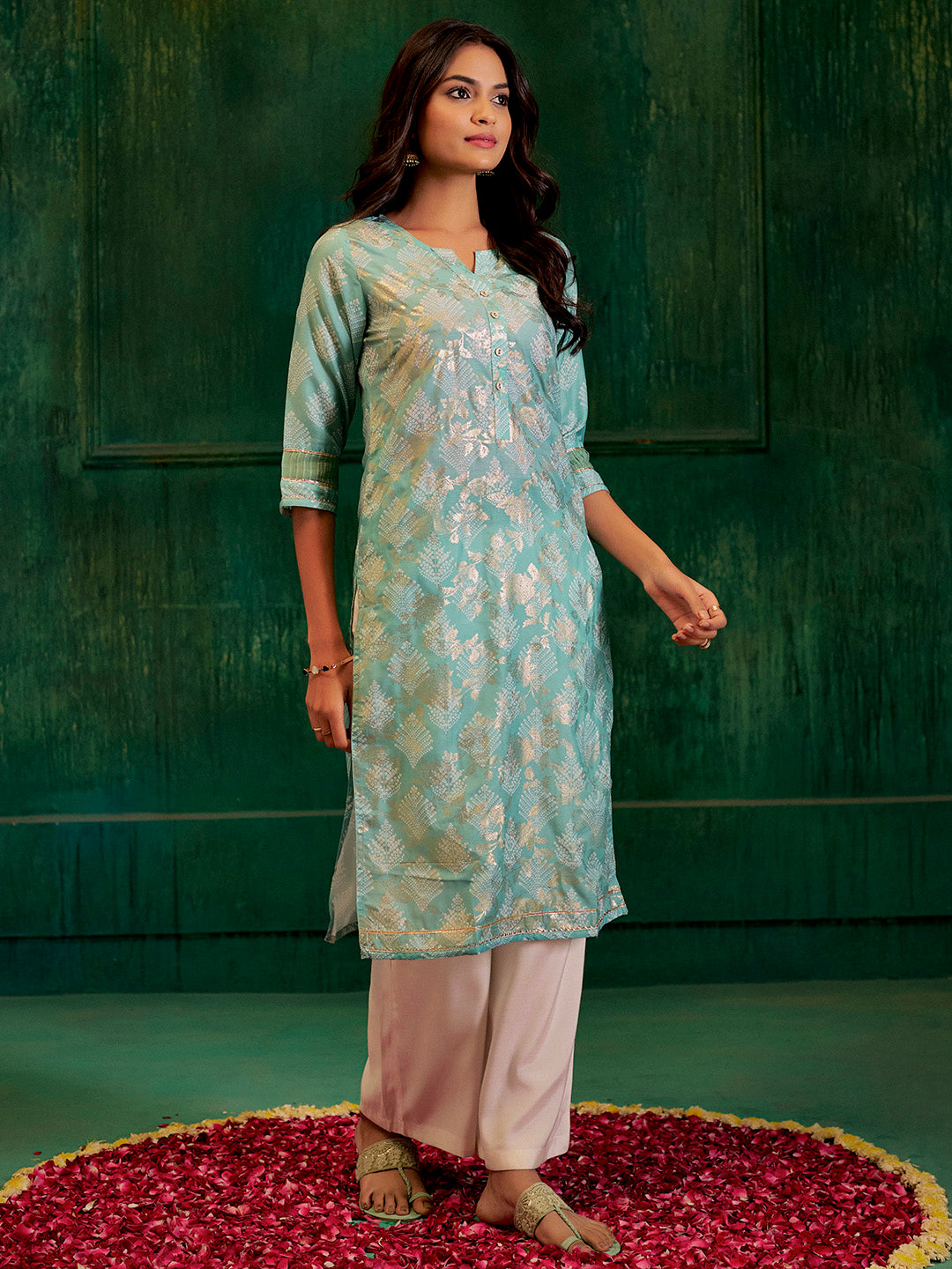 Bandhej Printed Modal Muslin Kurta