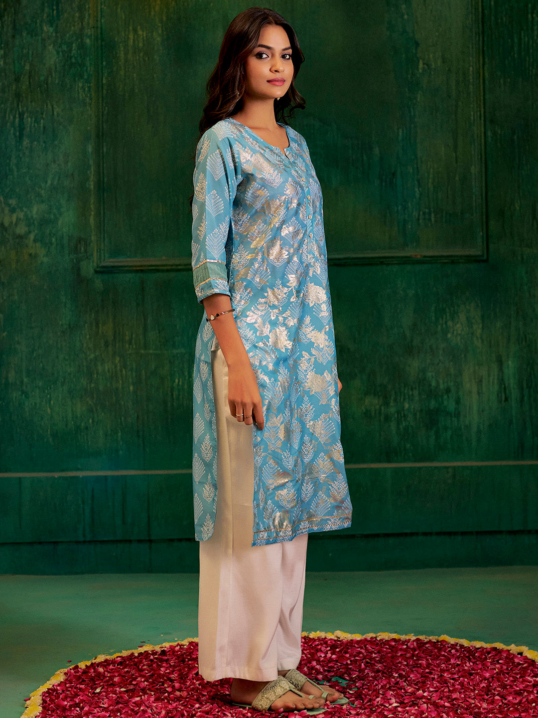 Bandhej Printed Modal Muslin Kurta