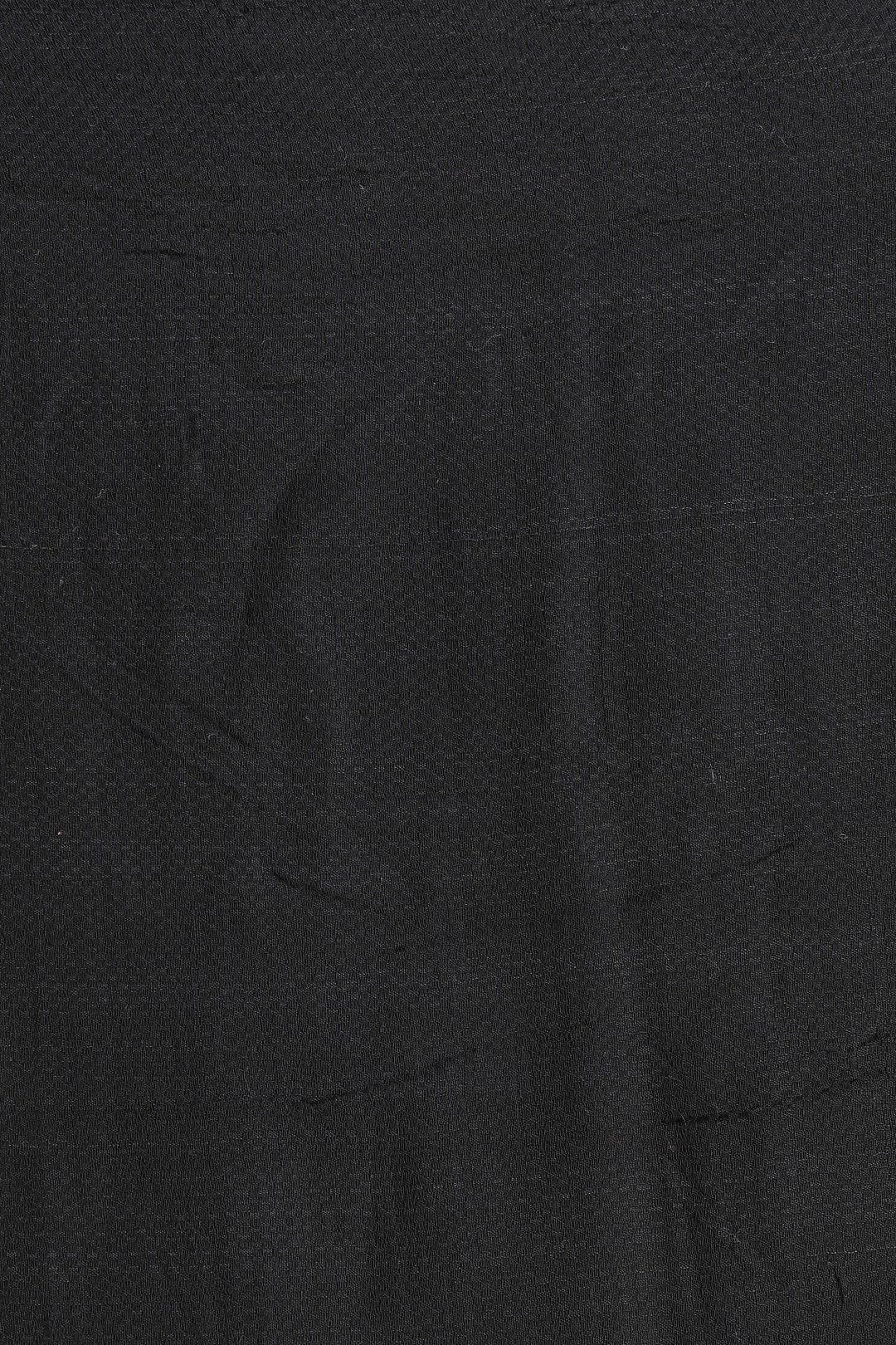 Black Cotton Saree With a Stunning Red and Gold Pallu