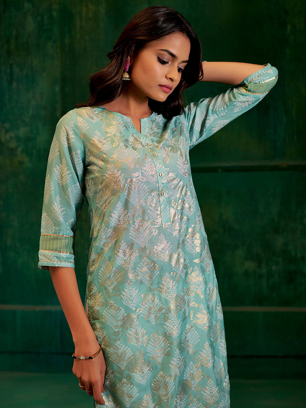 Bandhej Printed Modal Muslin Kurta