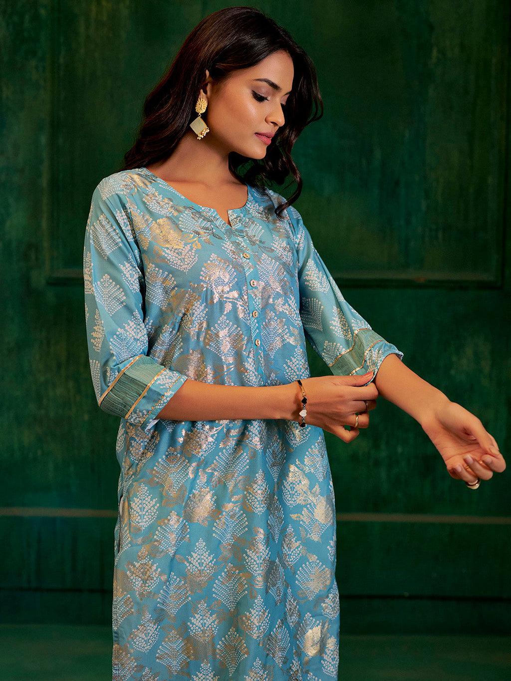 Bandhej Printed Modal Muslin Kurta