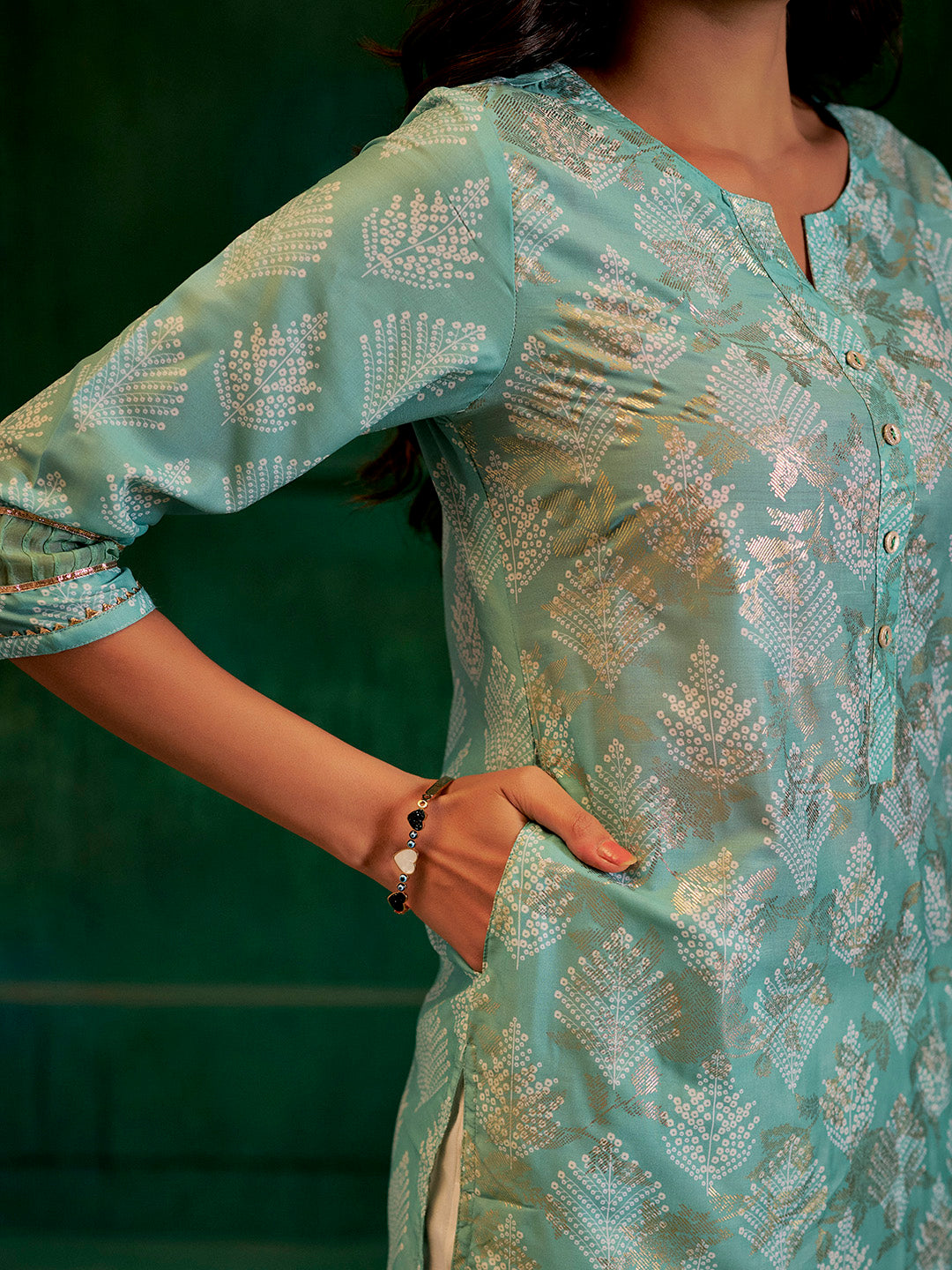 Bandhej Printed Modal Muslin Kurta