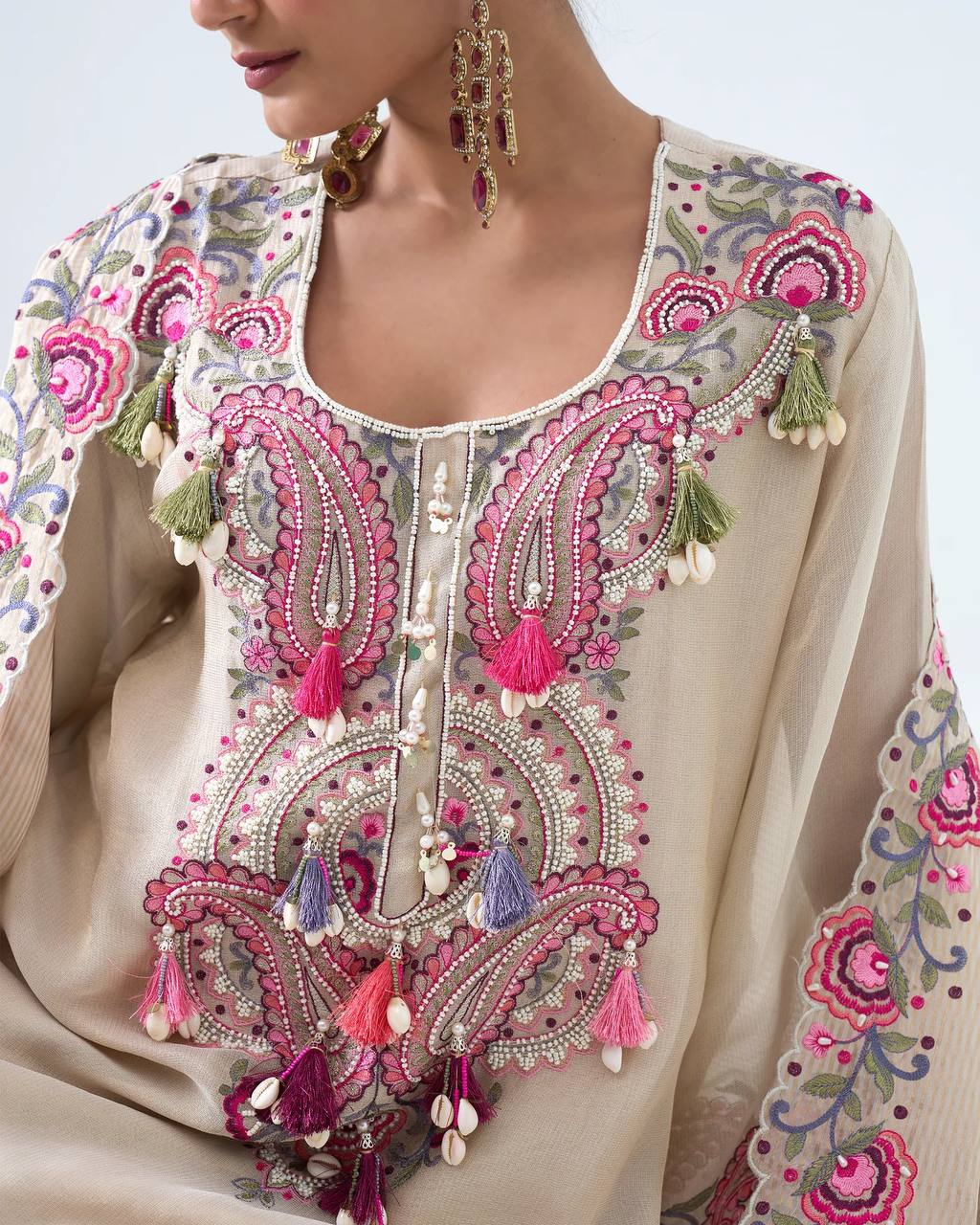 Elegant Embroidered Women's Ethnic Suit Set