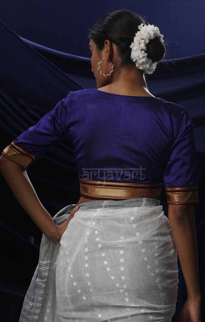 Berry Purple color  Khun Fabric Tie-up look Blouse