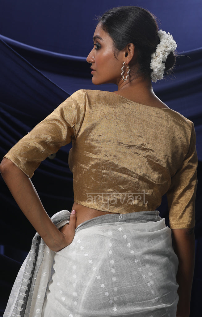 The Perfect Golden color with  Silk  Tissue Blouse