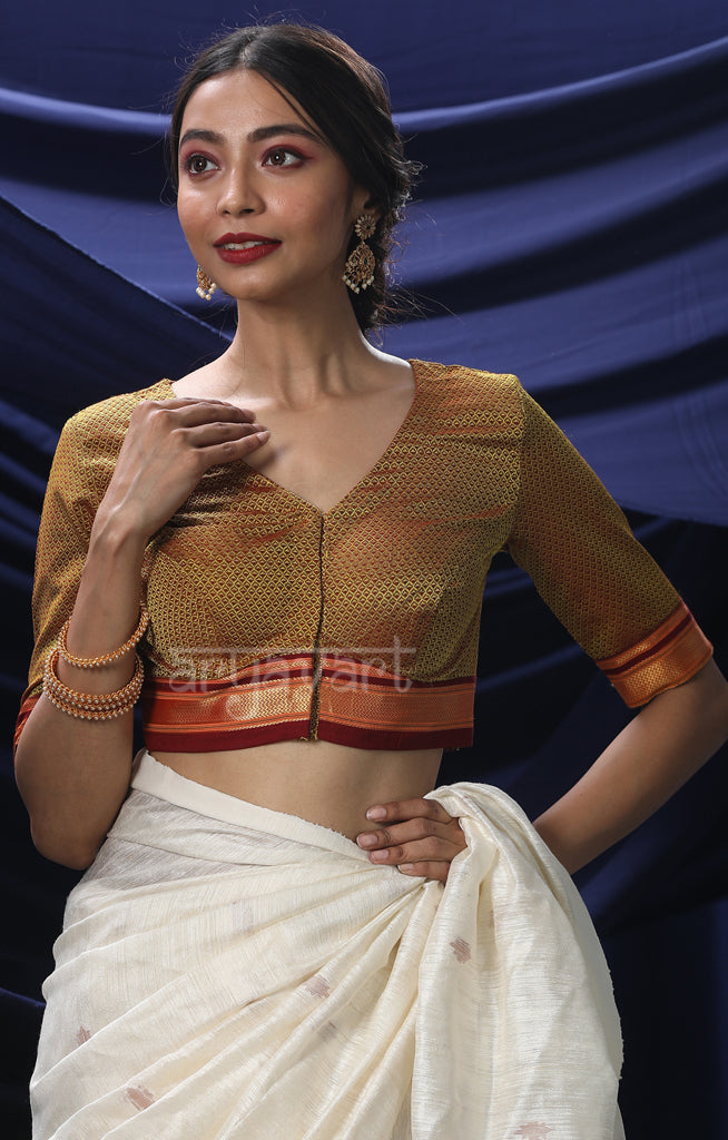 Golden Yellow color  Khun Fabric type  Blouse