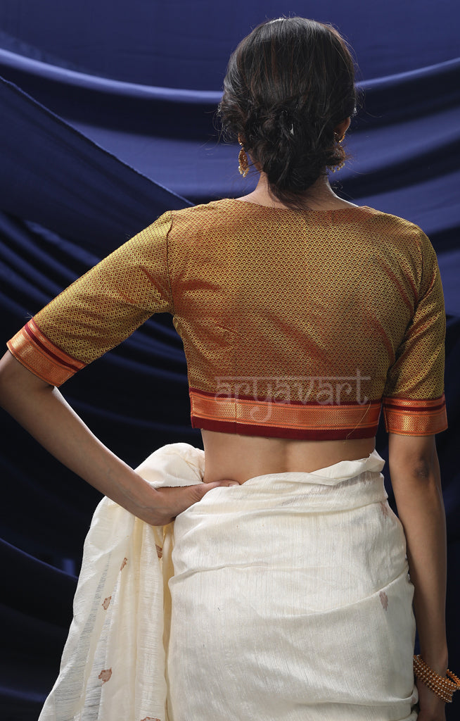 Golden Yellow color  Khun Fabric type  Blouse