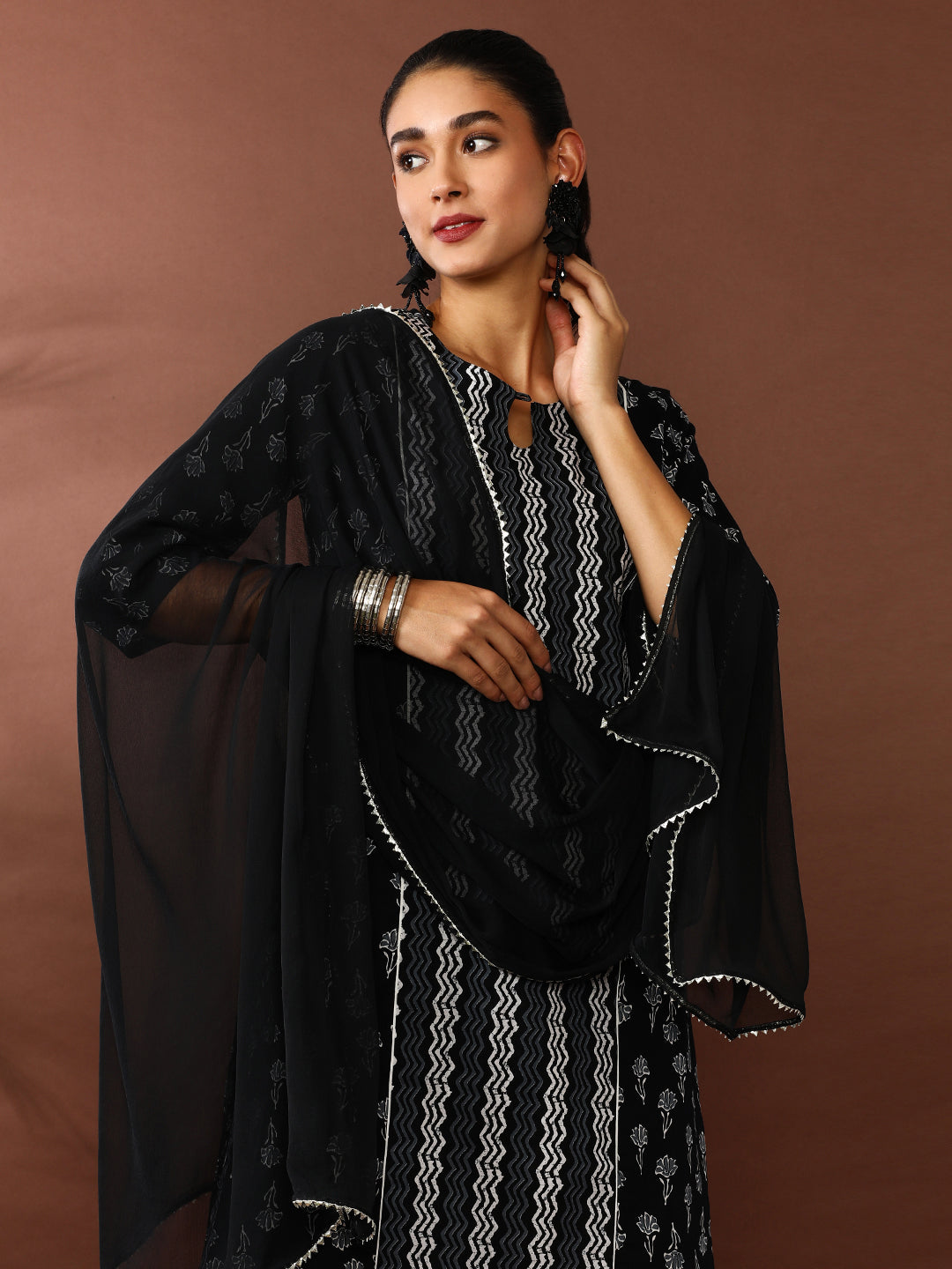 Floral Printe Straight Pure Cotton Kurta & Trousers Sets