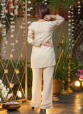 Ivory Embroidered Festive Suite Set for Women | Vedraani